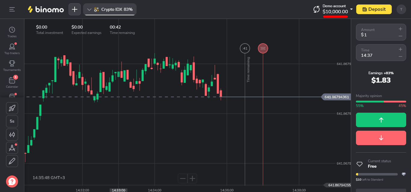 Binomo - Demo account