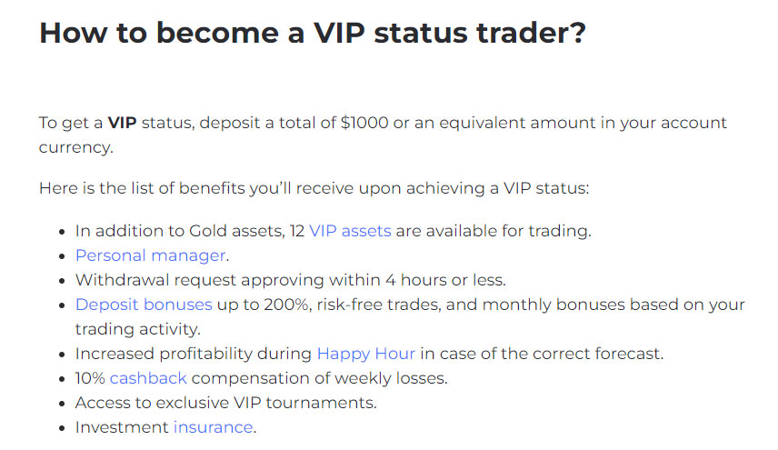 Binomo vip account